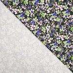 Tecido de Poliéster Spandex Flores Malva - Ribes y Casals