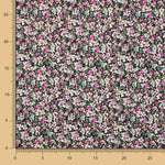 Tecido de Poliéster Spandex Flores Fúcsia - Ribes y Casals