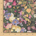 Gaze Poliéster Floral Preto - Ribes y Casals