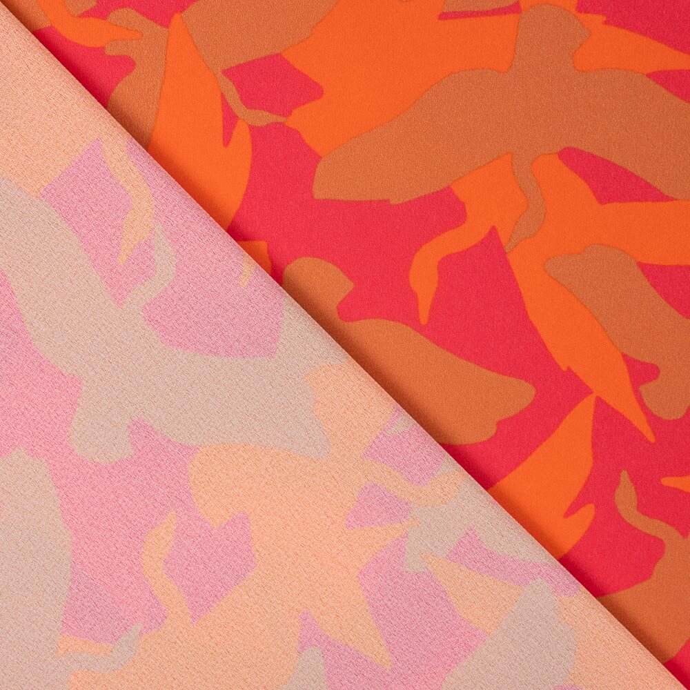 Georgette Poliéster Laranja Punch - Ribes y Casals