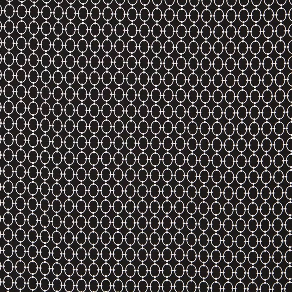 Popeline Viscose Correntes Preto - Ribes y Casals