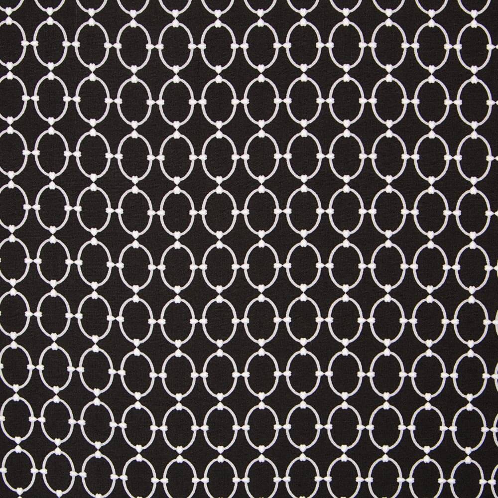 Popeline Viscose Correntes Preto - Ribes y Casals