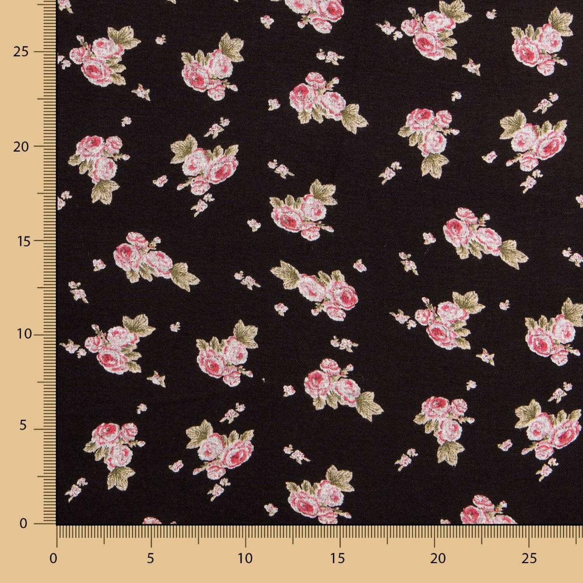 Malha Jersey Mini Cretonne Preto - Ribes y Casals