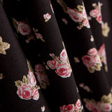 Malha Jersey Mini Cretonne Preto - Ribes y Casals