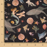 Tecido Rústico Poliéster Sereia Marinha - Ribes y Casals