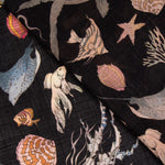 Tecido Rústico Poliéster Sereia Marinha - Ribes y Casals