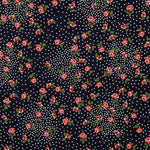 Crepe Viscose Bolinhas Rosas Vermelhas - Ribes y Casals