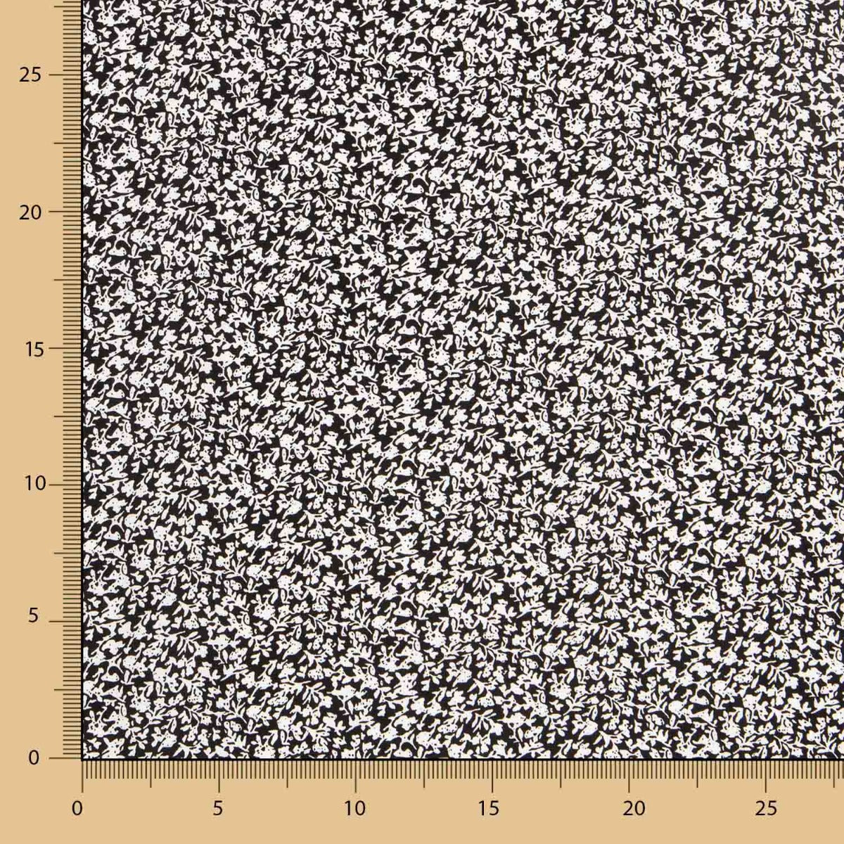 Viscosa Floral Pétalos Negra - Ribes y Casals