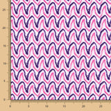 Lycra Mate Fina Ondas Fúcsia - Ribes y Casals