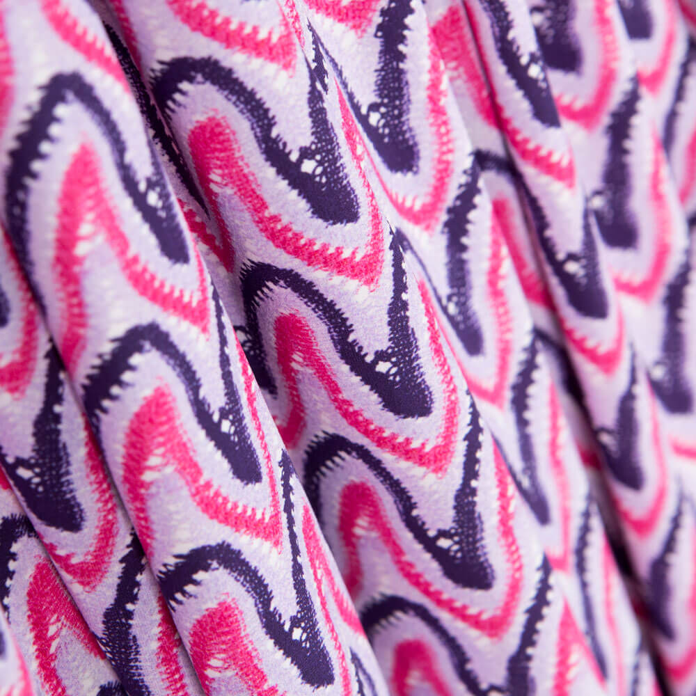 Lycra Mate Fina Ondas Fúcsia - Ribes y Casals