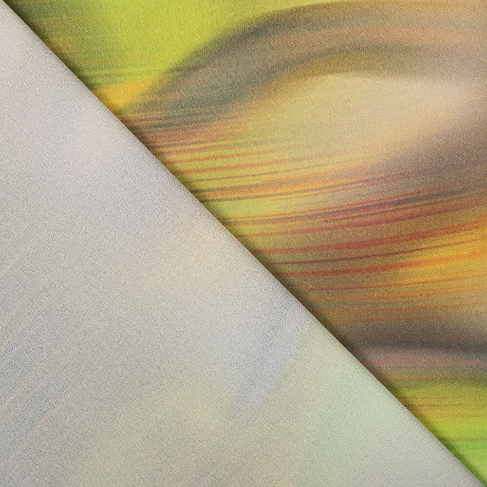 Georgette Poliéster Desfocado Limão - Ribes y Casals