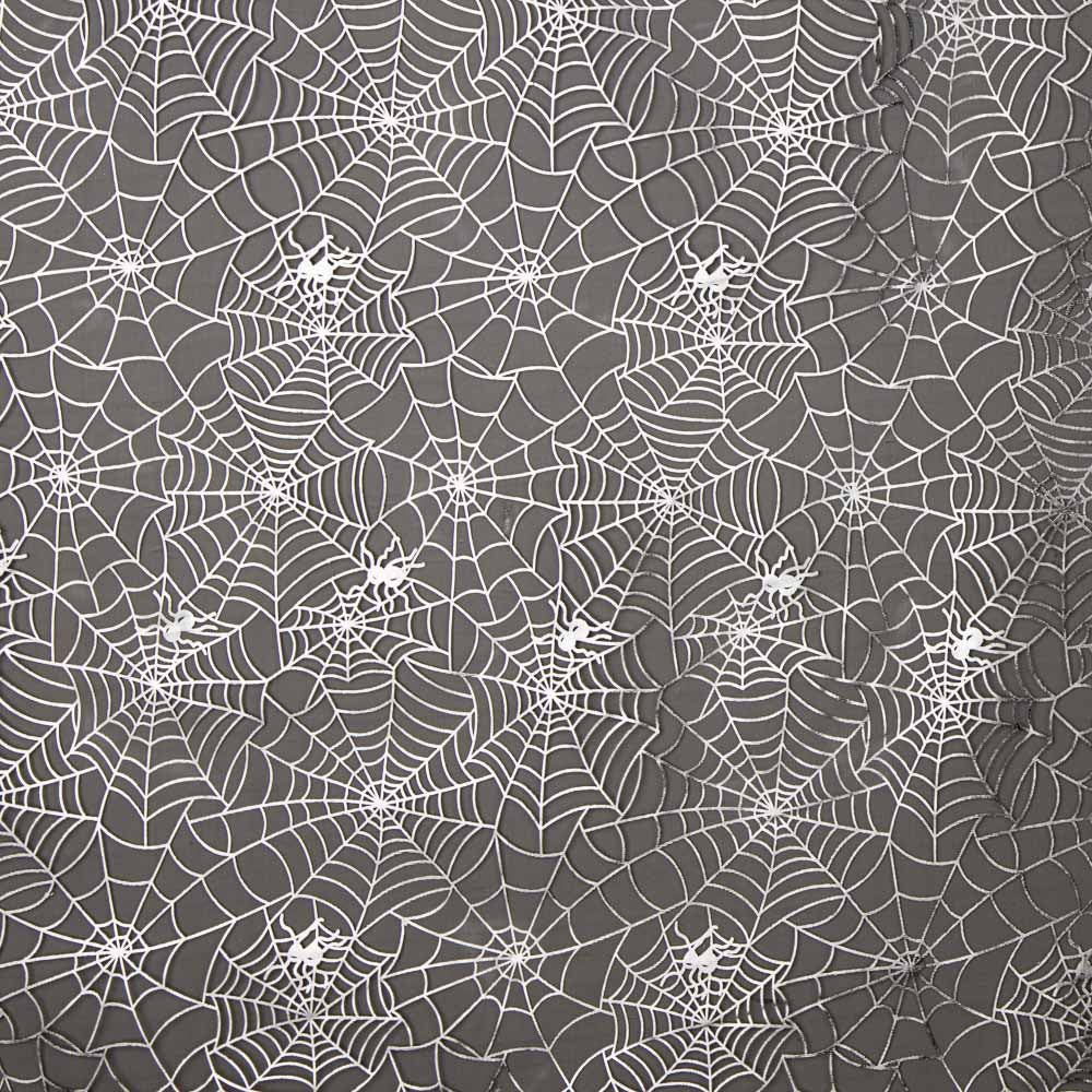 Tecido Organza Teias de Aranha Preto - Ribes y Casals