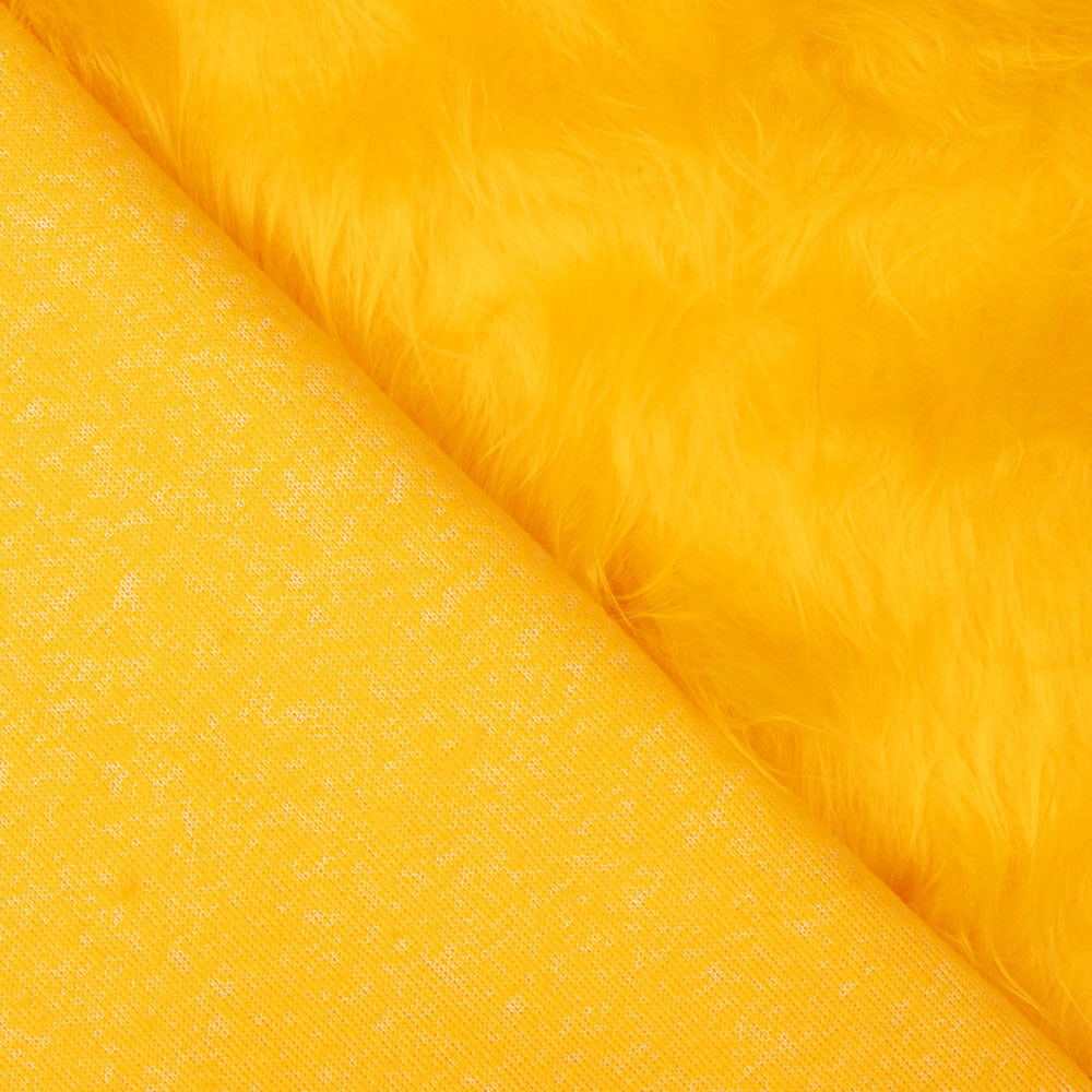 Tecido Pêlo Comprido Amarelo - Ribes y Casals