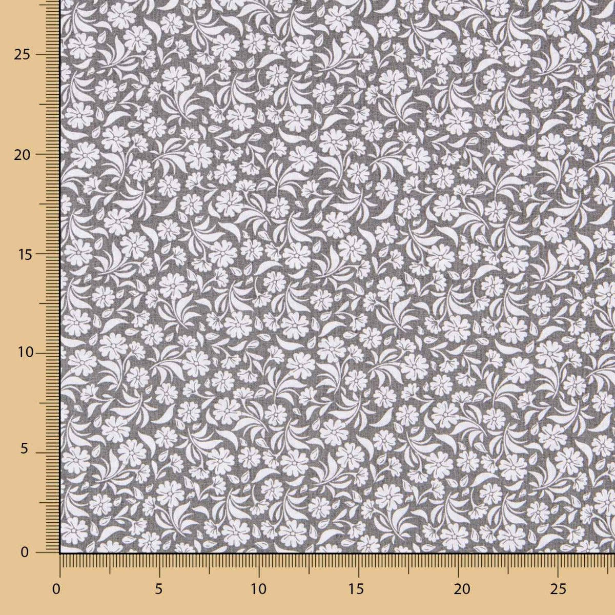 Algodão Flor Real Cinza - Ribes y Casals