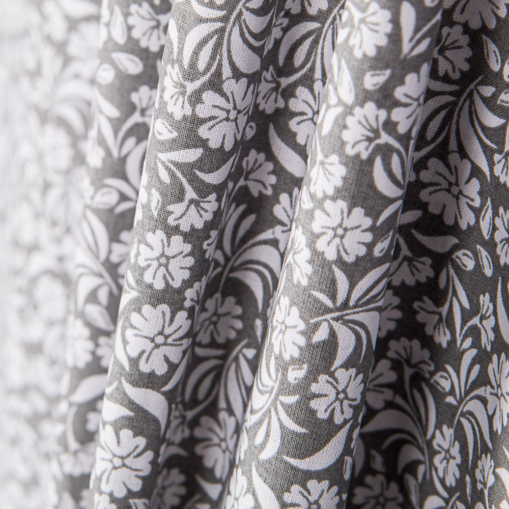 Algodão Flor Real Cinza - Ribes y Casals