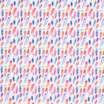 Popelina Algodão Penas Fúcsia - Ribes y Casals