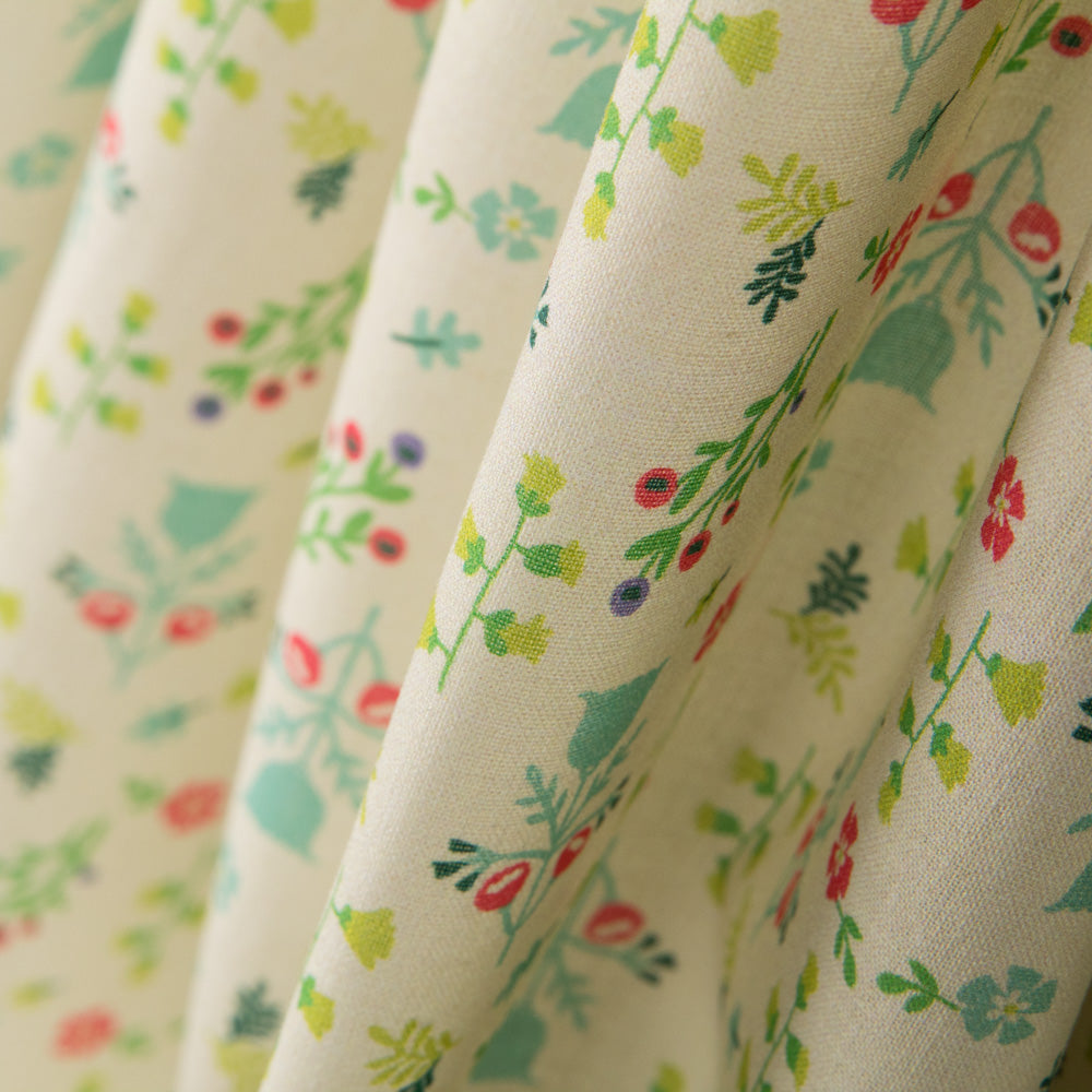 Algodão Popeline Ramos Verde - Ribes y Casals