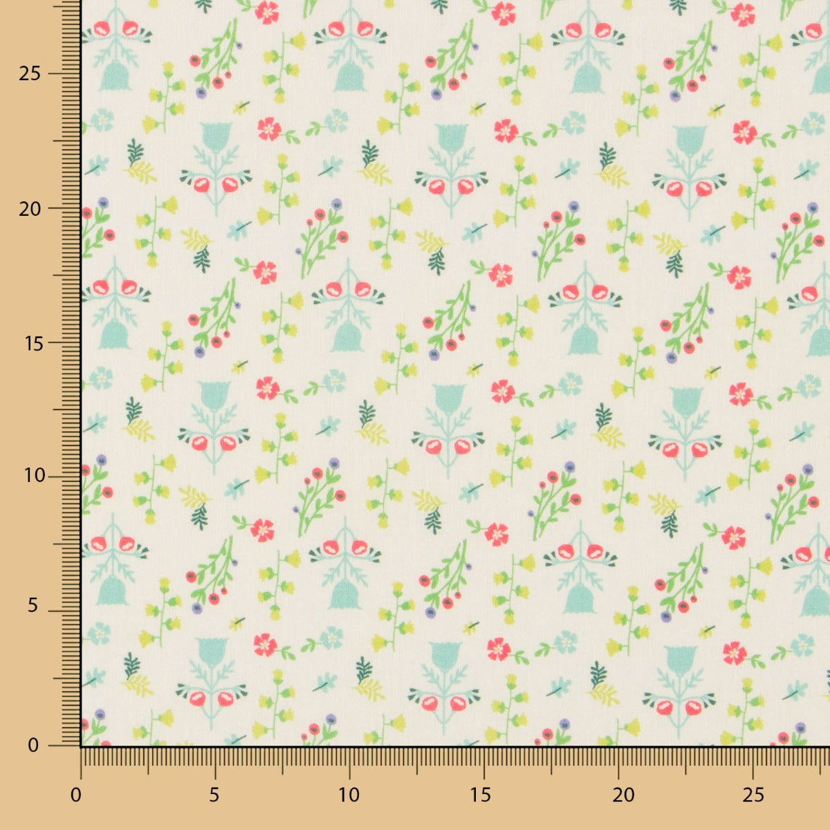 Algodão Popeline Ramos Verde - Ribes y Casals