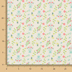 Algodão Popeline Ramos Verde - Ribes y Casals