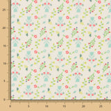 Algodão Popeline Ramos Verde - Ribes y Casals