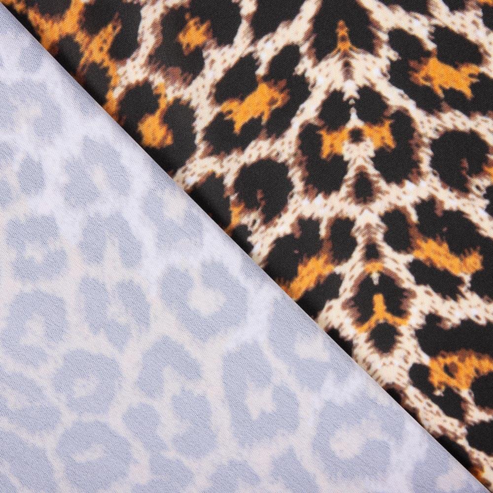 Tecido Bordado de Seda Leopardo - Ribes y Casals
