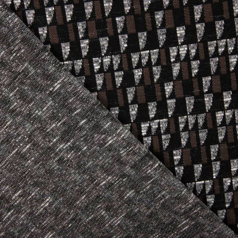 Malha  Suéter Geométrico Marrom - Ribes y Casals