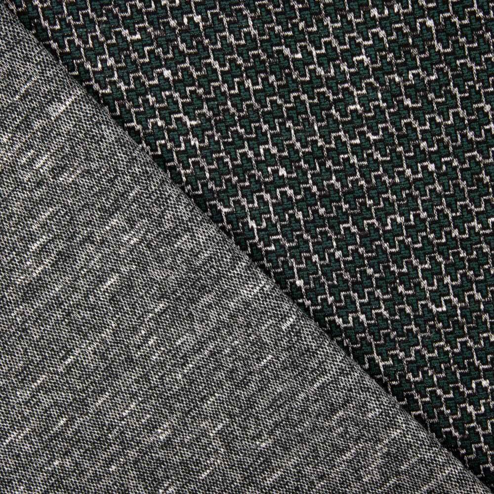 Malha  Suéter Geométrico Mini Verde - Ribes y Casals