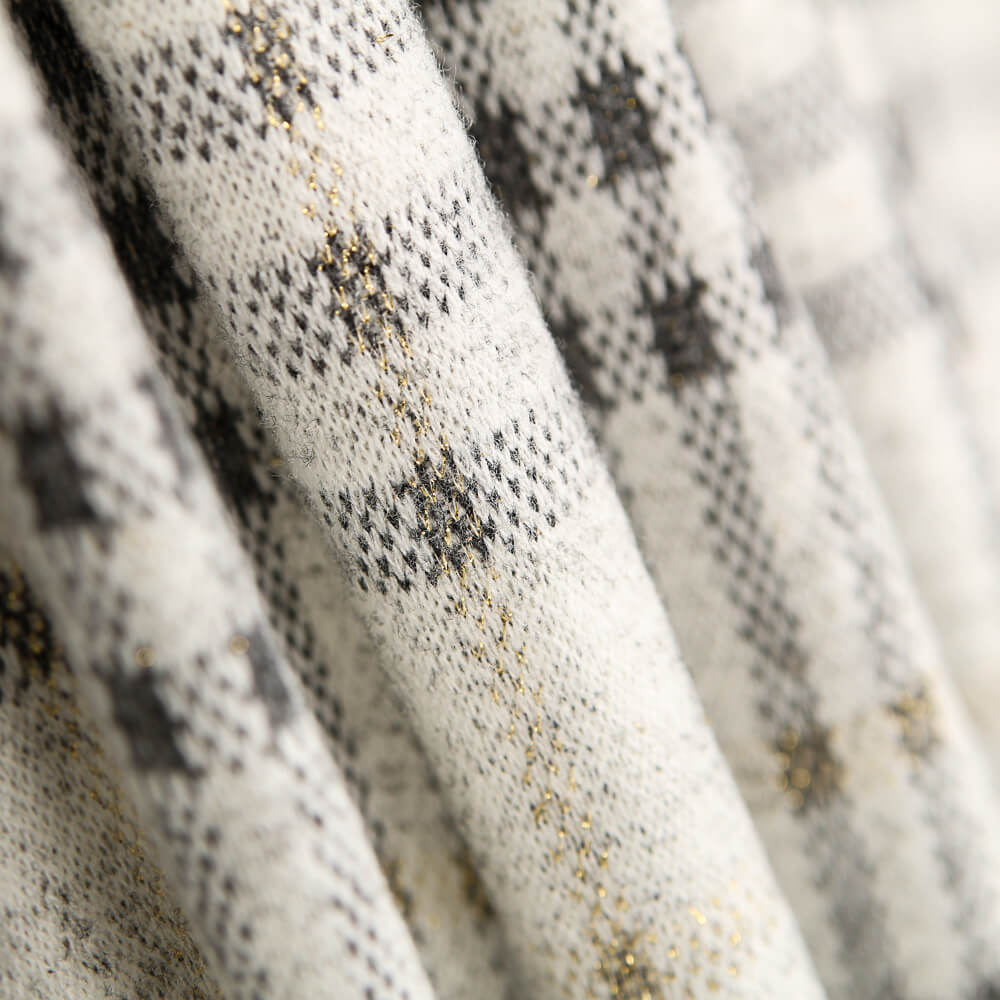 Tecido Malha Tweed Xadrez Lurex - Ribes y Casals