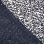 Tecido Malha Tweed Listado Lurex Azul Marinho - Ribes y Casals