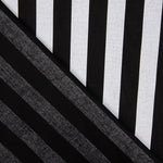 Popeline Hidrófuga Listrada em Branco e Preto - Ribes y Casals