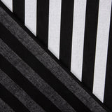 Popeline Hidrófuga Listrada em Branco e Preto - Ribes y Casals