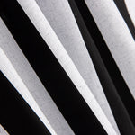 Popeline Hidrófuga Listrada em Branco e Preto - Ribes y Casals