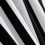 Popeline Hidrófuga Listrada em Branco e Preto - Ribes y Casals