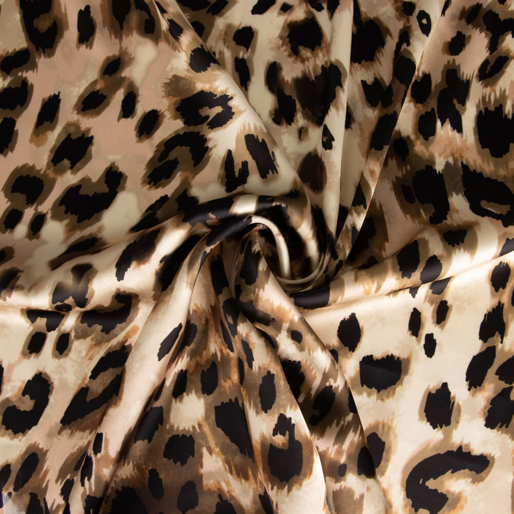 Cetim Spandex Manchado Leopardo - Ribes y Casals