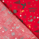 Algodão Feliz Natal Vermelho - Ribes y Casals