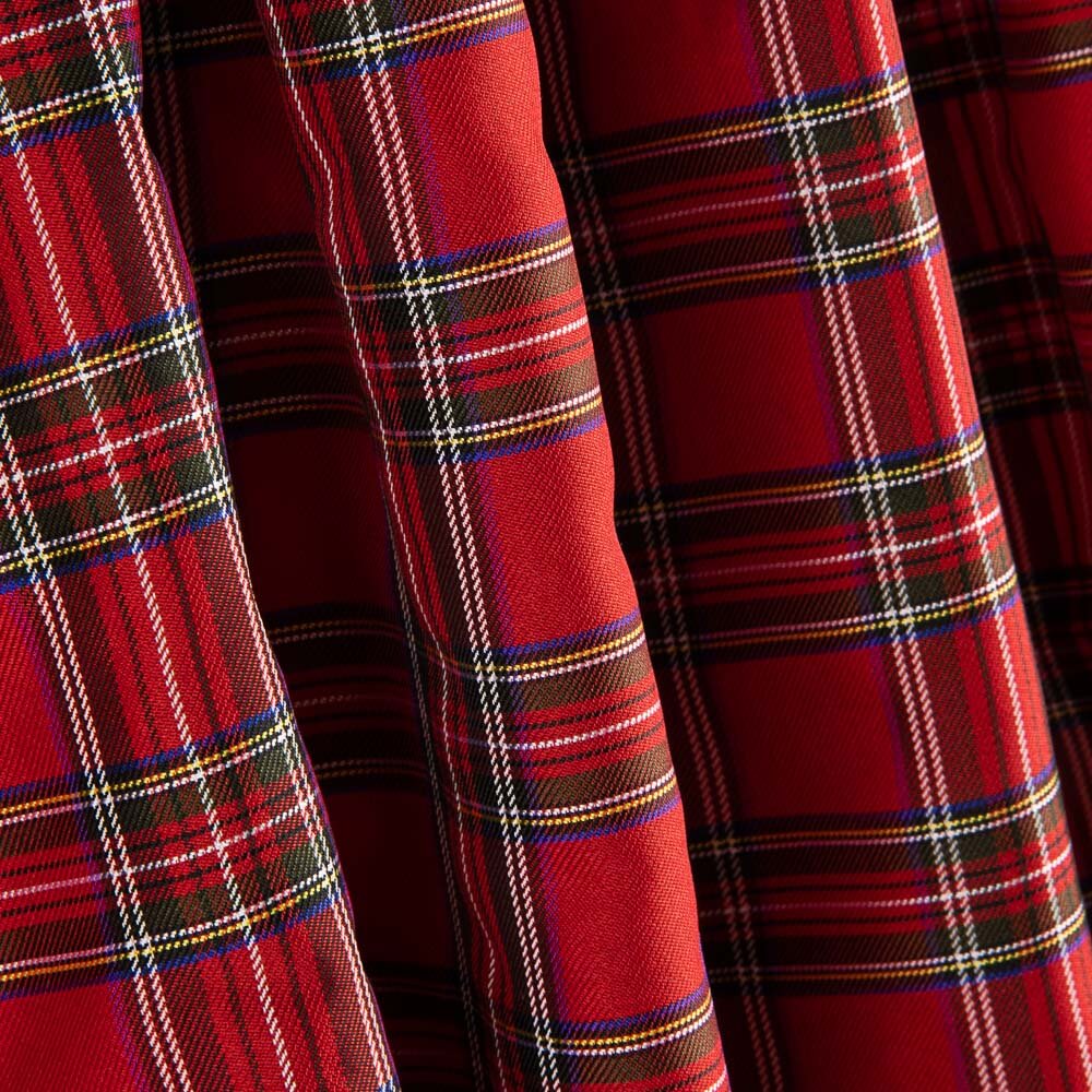Tafetá Poliéster Tartan Vermelho - Ribes y Casals