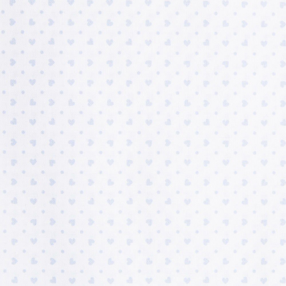 Tecido Lençol Estampada Corações Azul - Ribes y Casals