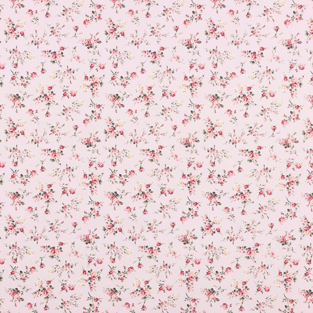 Tela Sábana Flores Rosa Claro - Ribes y Casals