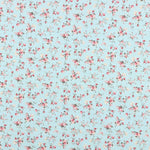 Tela Sábana Flores Verde Agua - Ribes y Casals