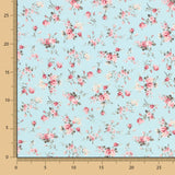 Tela Sábana Flores Verde Agua - Ribes y Casals