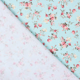 Tela Sábana Flores Verde Agua - Ribes y Casals