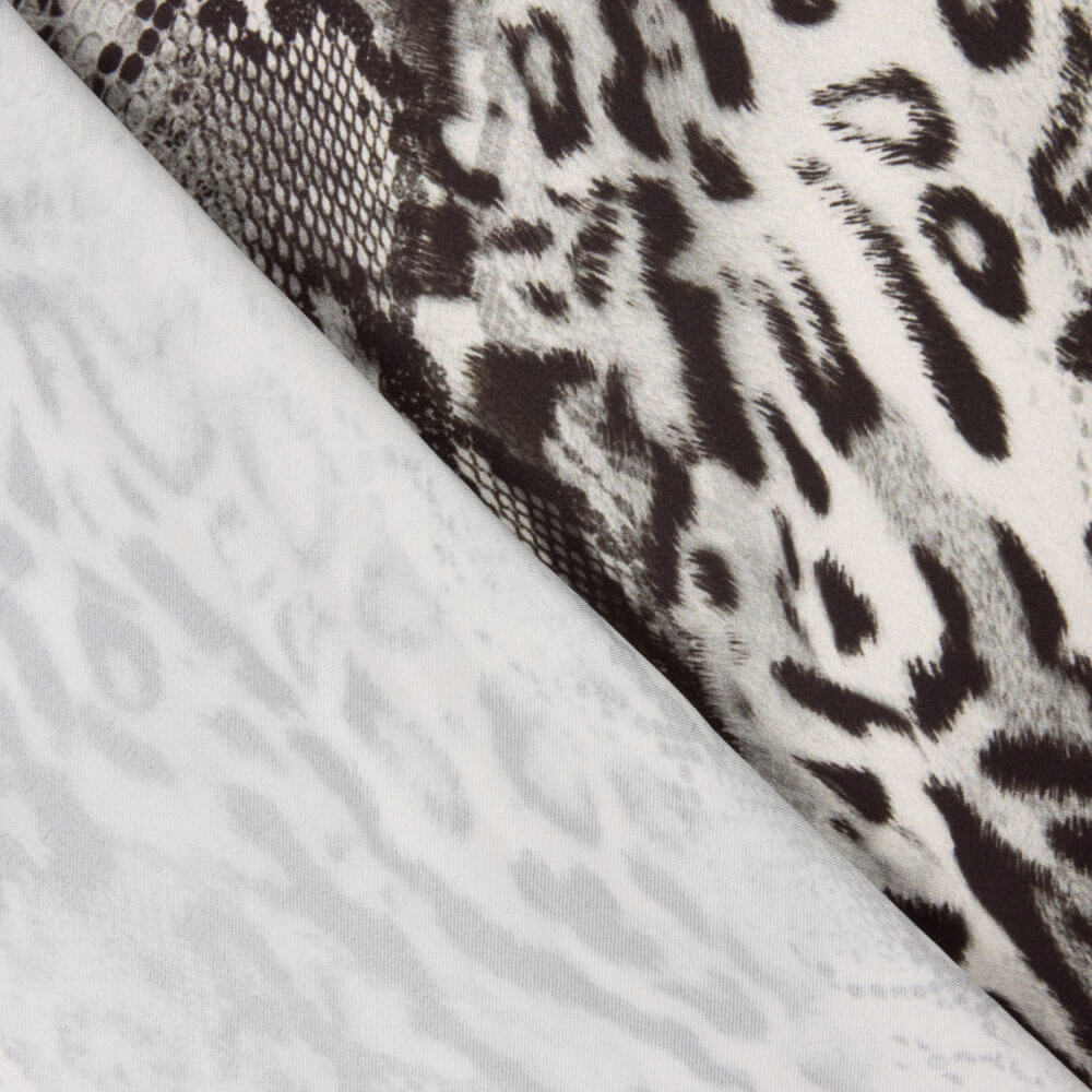 Cetim Spandex Leopardo Cinza - Ribes y Casals