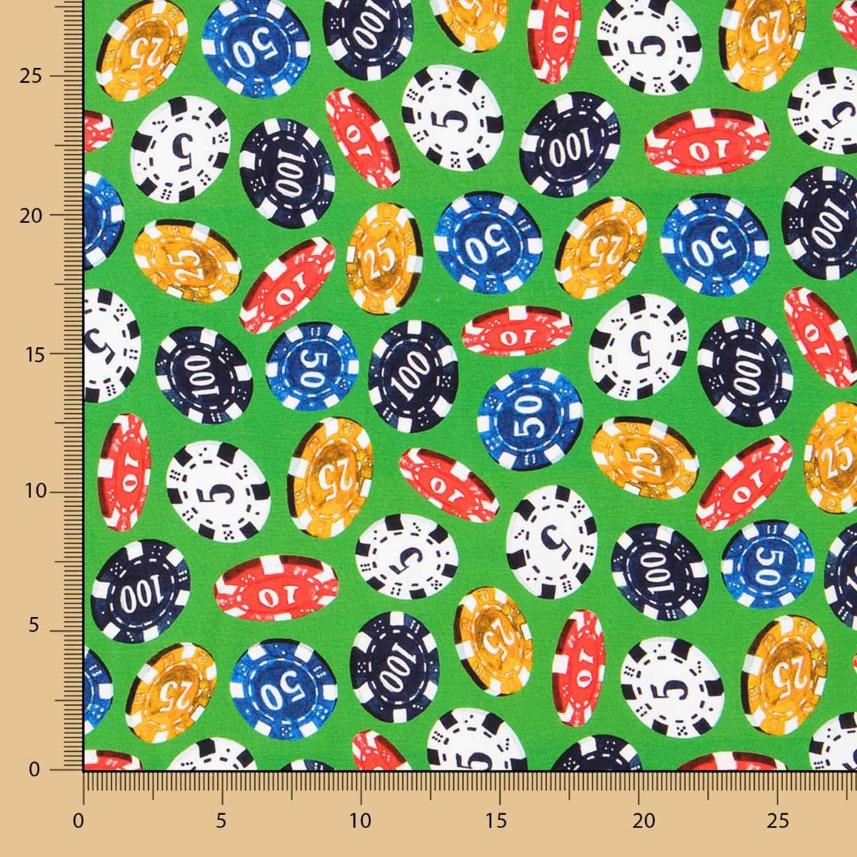 Popeline Poker Verde - Ribes y Casals