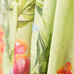 Jacquard Poliéster Pistachio Flores - Ribes y Casals