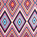 Tecido de Viscose Zig Zag Fúcsia - Ribes y Casals