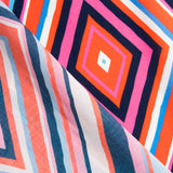 Tecido de Viscose Zig Zag Fúcsia - Ribes y Casals