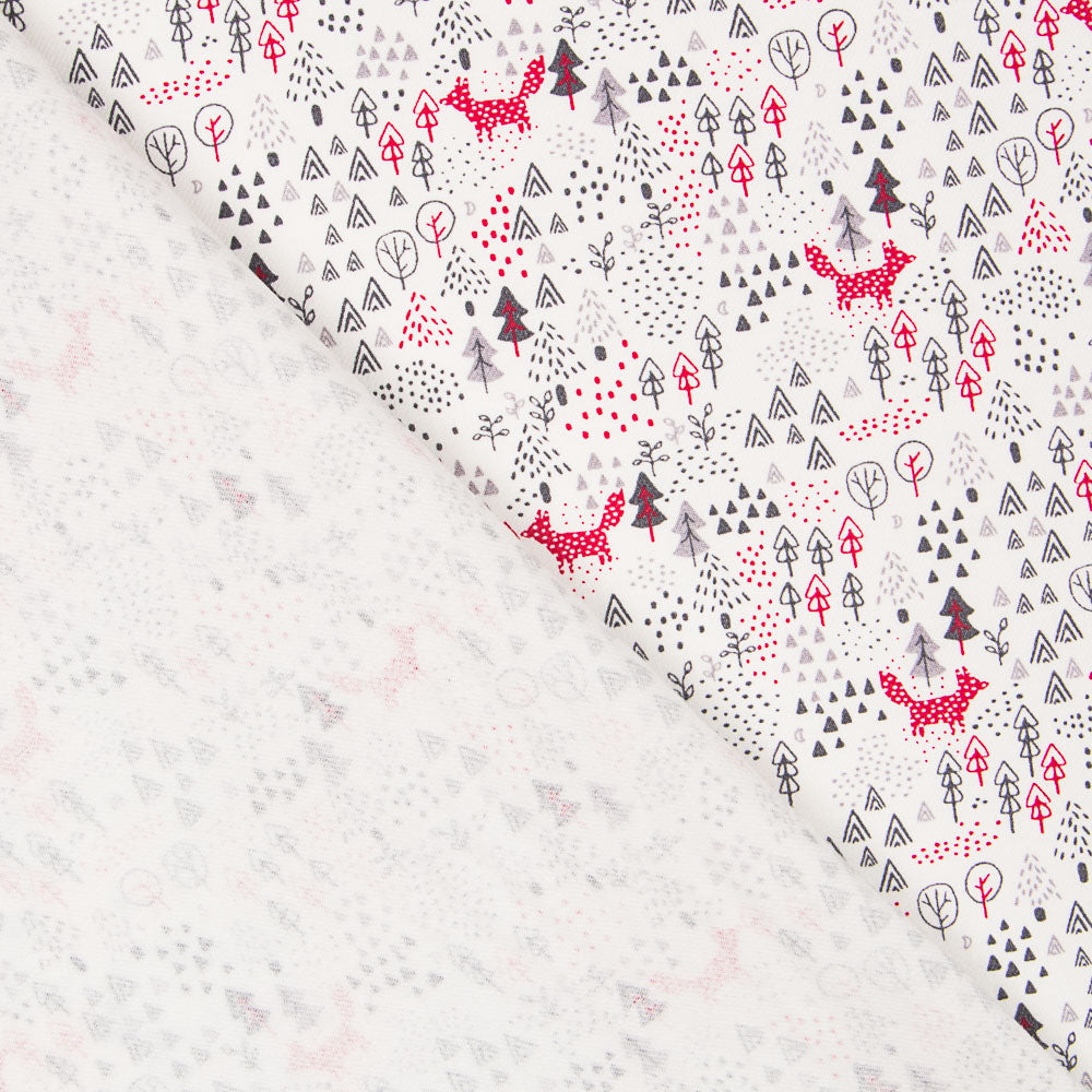 Viyela Estampada Lobos Vermelha - Ribes y Casals