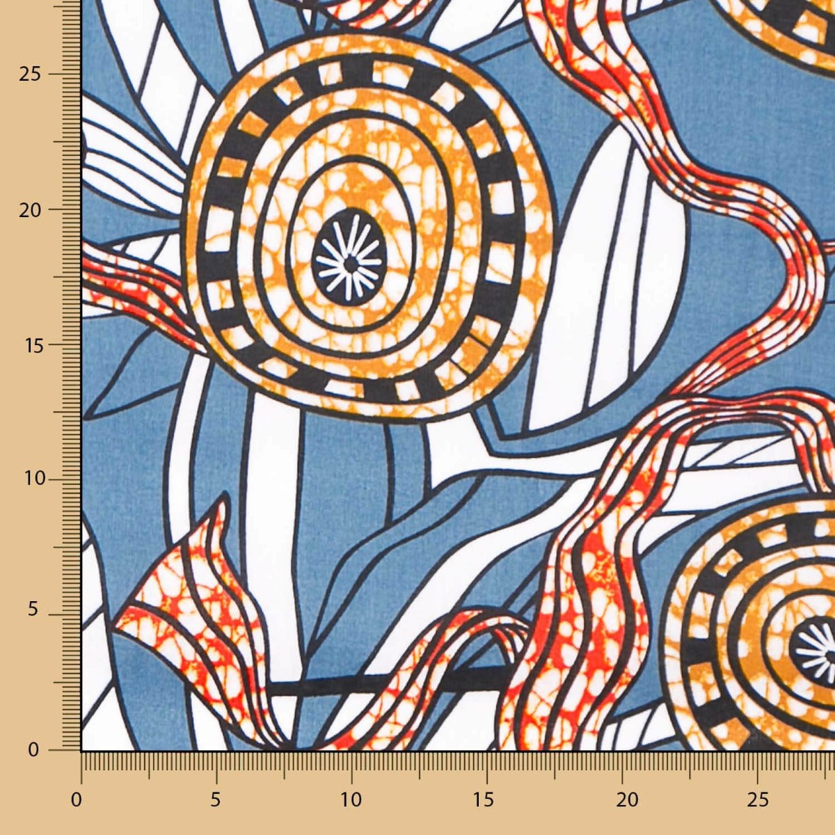 Retal Tela Wax Zaid 40x110 cm - Ribes y Casals