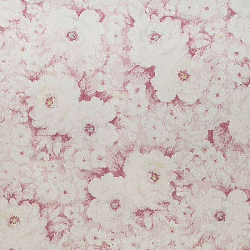 Tecidos Algodão Spandex Floral Rosa - Ribes y Casals