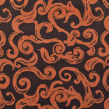 Tecido de Veludo Estampado Espiral Laranja - Ribes y Casals